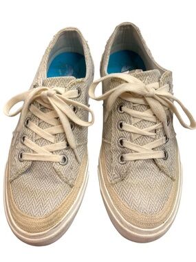 Blowfish Lace-Up Sneakers in Beige S9